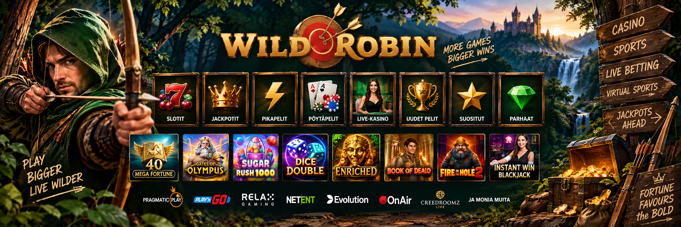 wild robin casino games